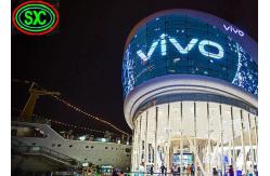 China P6.25 High Brightness Glass Transparent LED Display Video Screen supplier
