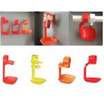 Yellow Poultry Auto Drinker System Broiler Nipple Drinker With Cup