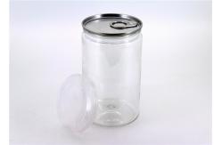 China Blue Plastic Cap Clear Plastic Cylinder Aluminium Easy Open Can Packaging 700ml supplier