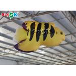 Amusement Parks Yellow Tropical Fishes 2m Inflatable Lighting Decoration