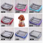 28 Inch Machine Washed Pet Calming Beds Soft Luxury Square Plush Dog Sofa