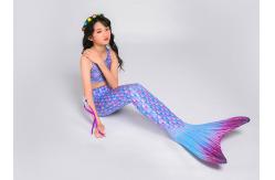 China Pink Turquoise Childrens Mermaid Tails , Custom Mermaid Tails Easy Drying supplier