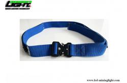 China Blue Webbing Mining Waist Belt With Self Locking Clips Reflective Strip supplier