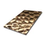 201 304 316 Rose Gold Water Ripple Hammered Stainless Steel Sheet 0.5mm 0.8mm 1.0mm 1.2mm Ss  Steel Plate for sale