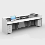 1100Hmm White Office Reception Desk 78.7 Inch With Reception Counter