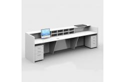 China 1100Hmm White Office Reception Desk 78.7 Inch With Reception Counter supplier