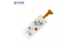 China 3M468 Rear Adhesive Tactile Membrane Control Panel With Embossing Glossy Button supplier