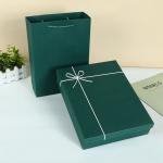 Shoes And Apparel Gift Boxes Packaging Solid Color Rigid Cardboard Lid and Base Box for sale