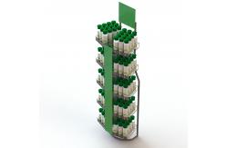 China Soft Drinks Metal Display Stands With 4 Layers And 2 Sides supplier