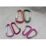 Small Personalized Promotional Gifts Carabiner Multiple Colors D - Shaped Mountaineering Buckle Metal Key Holder for sale