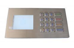 China IP67 colourful backlit stainless steel keypad usb numeric keypads with LCD supplier