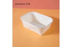 China Ziheng High Quality Rectangle Disposable Bowls Paper Food Container With Lids supplier
