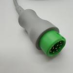 Compatible Mindray Ecg Cables For Siemens , 5mm 12 PIN ECG Patient Cable for sale