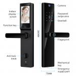 Qleung Tuya Wifi Remote Control HD Camera Video Intercom Fingerprint Card Code Key S819-2Max Smart Home Door Lock for sale