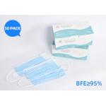 Comfortable Eco Friendly Disposable Earloop Face Mask 3 Layer Anti Wrinkle Design for sale