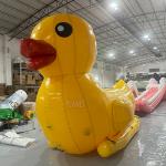 Customized Swimming Inflatable Floating Yellow Duck Airtight Big Inflatable Duck Boats With Seat