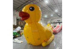 China Customized Swimming Inflatable Floating Yellow Duck Airtight Big Inflatable Duck Boats With Seat supplier