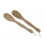 Long Handled Recycled Bath Body Brush / Bamboo Back Scrubber For Man for sale