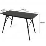 Outdoor Camping Foldable Square Table Three Piece Aluminum Plate Tactical Table
