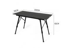 China Outdoor Camping Foldable Square Table Three Piece Aluminum Plate Tactical Table supplier