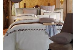 China Home / Hotel Modern Duvet Covers And Shams Embroidered 4 Pcs Patten Customized supplier