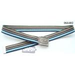 Mixed Colors Stripes Kids Web Belt Old Silver Clip Buckle Available 4cm Width for sale