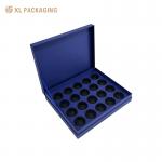 Luxury Custom Chocolate Packaging Box Book Shape , Blue Magentic Chocolate Gift Box for sale