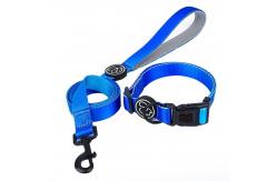 China Personalized Dog Collar And Leash Set Gradient Nylon Rope Dog Lead supplier