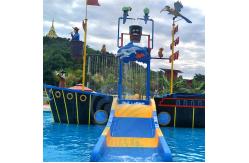 China Fiberglass Water Tower Slide Pirate Ship Anti Rust Playground Aqua Park Slides supplier