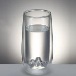 Mountain Shap Clear Coffee Mugs , Borosilicate Insulated Double Wall Glass Cup