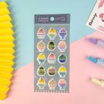Pet Adhesive 3D Cartoon Stickers UV Offset Printing Package Seal Stickers