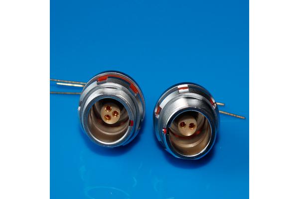 Lemo EEG PCB socket 3pin waterproof circular connector assembled inside receptacle