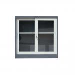 2 Sliding Glass Doors Vertical Metal Bookshelf Fireproof Metal Filing Cabinet for sale