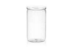 China Sealing Clear Plastic Cylinder Airtight Easy-open Plastic PET Beverage Cans supplier