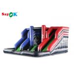 Inflable Dry Slide PVC Tarpaulin Giant 4*4m Inflatable Bouncer Slide With Blower For Amusement for sale