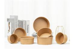 China Biodegradable 32oz PLA Kraft Salad Bowls With Lids supplier