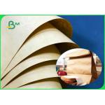 610 * 860mm Virgin Wood Pulp 80gsm 120gsm Brown Kraft Liner Paper For Food Bags for sale