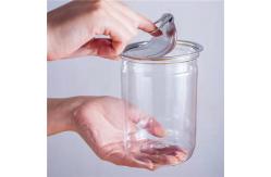 China Hot Stamping 200ml Plastic Food Jar 500ml Honey Containers With Lids supplier