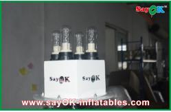 China Led Bulb Diameter 2m Inflatable Advertising Balloons Stand Pole supplier