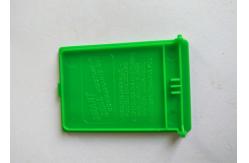 China Green Cover Injection Molded Plastic Parts PP Material With Logo Printing Polishing Surface supplier