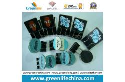 China Hot Sale Triangular Custom Logo Handle W/Metal Black Binder Clip supplier