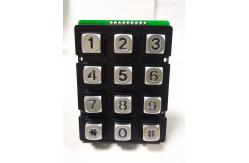 China Zinc Alloy Rugged Blue Backlight  12 keys Keypad with 9 Pin supplier
