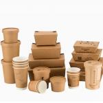 Disposable Kraft Paper Packaging Box Flexo Greaseproof Take Away Lunch Box