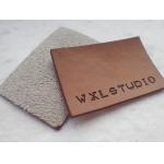 Personalized Logo Garment Leather Patch Embossed Black Logo Leather Label