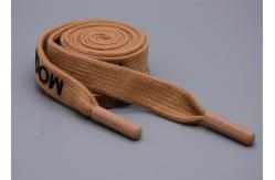 China Garments 140cm Polyester flat Rope Printed With Matte Black Silicone Logo supplier