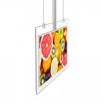 Ultra Slim 55inch Transparent Advertising Display Double Sided OLED Wall Mounted Kiosk