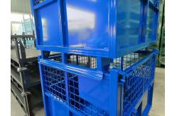 China Secure Locking System Collapsible Pallet Cage / Pallet Cages Galvanized Finish Load Bearing Capacity supplier