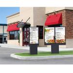 55inch Signage Outdoor Drive Thru Menu Boards Small Business 3000nits for sale