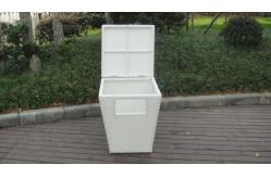 China All Weather White PE Rattan Storage Box White Aluminum Frame supplier
