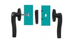 China Cylinder Handle Black Door Lock Keyless Enclosures Electrical Safe Box Latch supplier